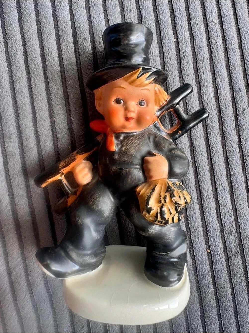 Goebel Chimney Sweep Figurine Ceramic Black & Orange